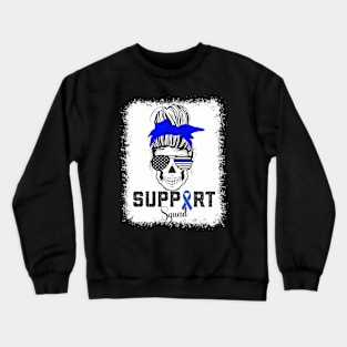 Support Squad Colorectal Colon Cancer Awareness Crewneck Sweatshirt